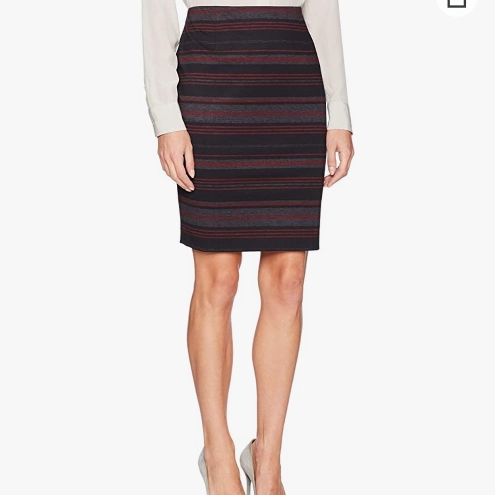 NINE WEST Women's Striped Ponte Pencil Skirt Size 12